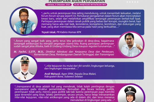 Webinar KHub Vol 1 Demokreasi Perempuan Agen Perubahan