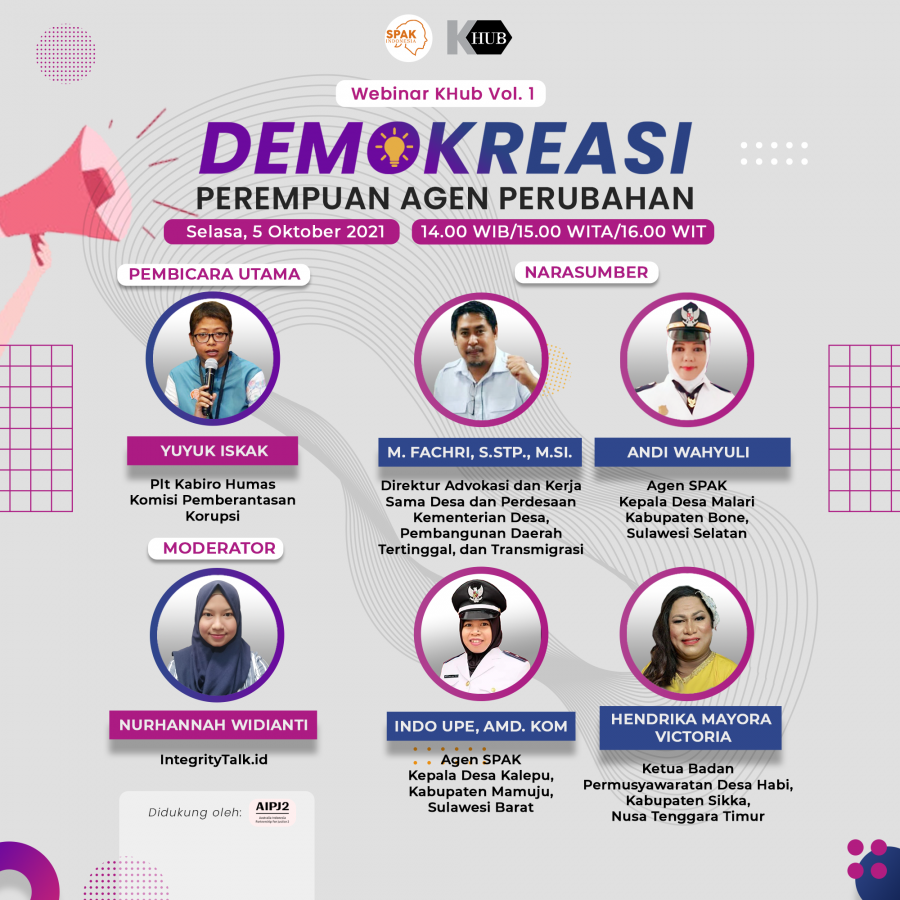 Demokreasi Perempuan Agen Perubahan KHub Webinar Vol 1