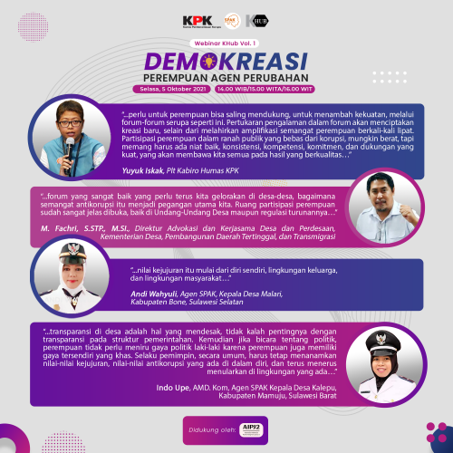 Webinar KHub Vol 1 Demokreasi Perempuan Agen Perubahan